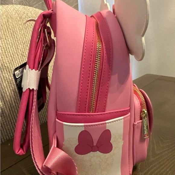 Loungefly Disney Minnie Mouse Popcorn Ears Mini Backpack - Exclusive - Rare - Picture 4 of 10